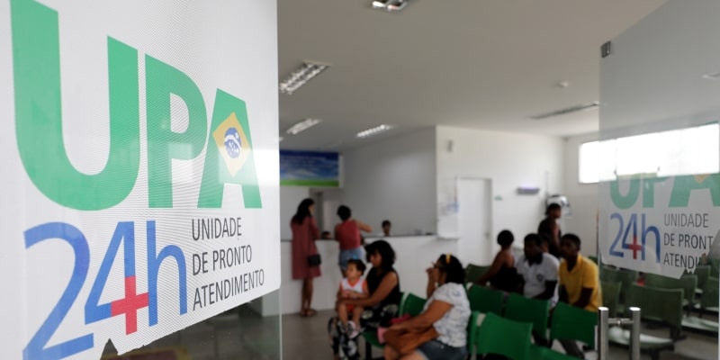 Uma unidade do UPA representando os 35 anos do SUS.