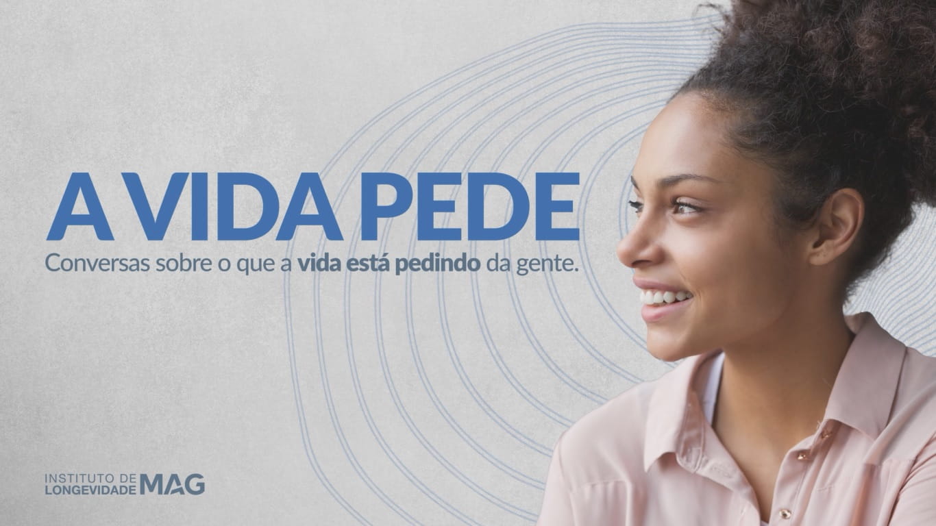 Imagem da vinheta de abertura do videocast A VIDA PEDE.